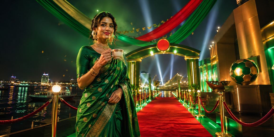 বরিশালে লাল সবুজ ক্যাসিনো বিনোদন পরিবেশে প্রোমো উপভোগের দৃশ্য