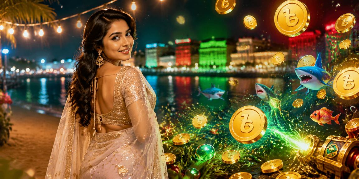 নারায়ণগঞ্জের ফিশিং গেম খেলোয়াড় একজন শাড়িতে
